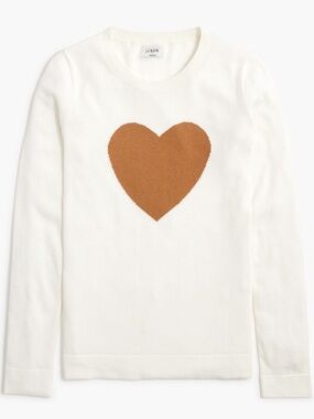 Tan heart pullover sweater
